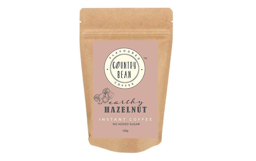 Country Bean Earthy Hazelnut Instant Coffee    Pack  120 grams